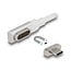 Delock Magnetic Thunderbolt™ 3 USB-C™ Cable 4K 60 Hz male to male angled 1.20 m