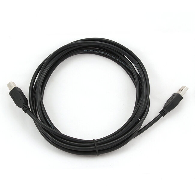 USB-kabel (A-B) 3 meter zwart