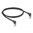 Delock RJ45 Network Cable Cat.6A S/FTP Slim 90° upwards / upwards angled 1 m black