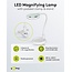 Goobay LED Magnifying Lamp with Base and Clamp, 6 W, white