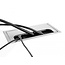 Delock Cable grommet for table mounting with brush 300 x 120 x 28 mm silver