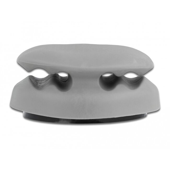 Delock Cable Holder self-adhesive with 4 feed-throughs Set 2 pieces
