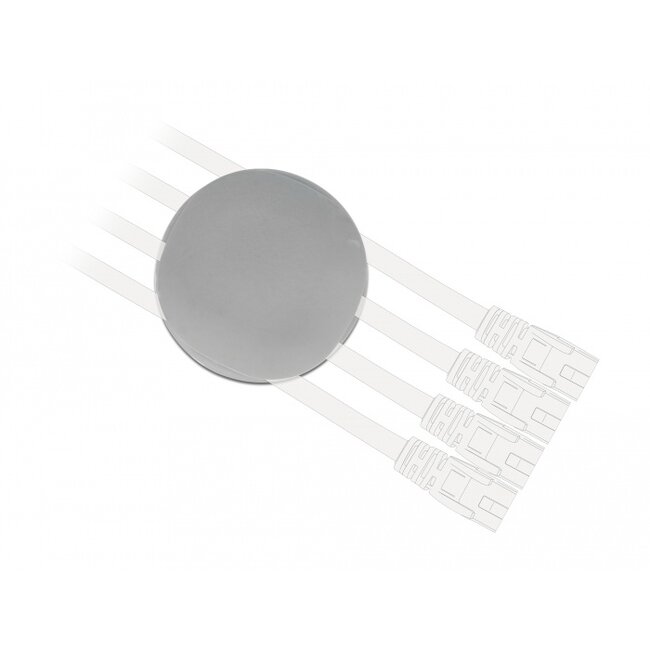 Delock Cable Holder self-adhesive with 4 feed-throughs Set 2 pieces