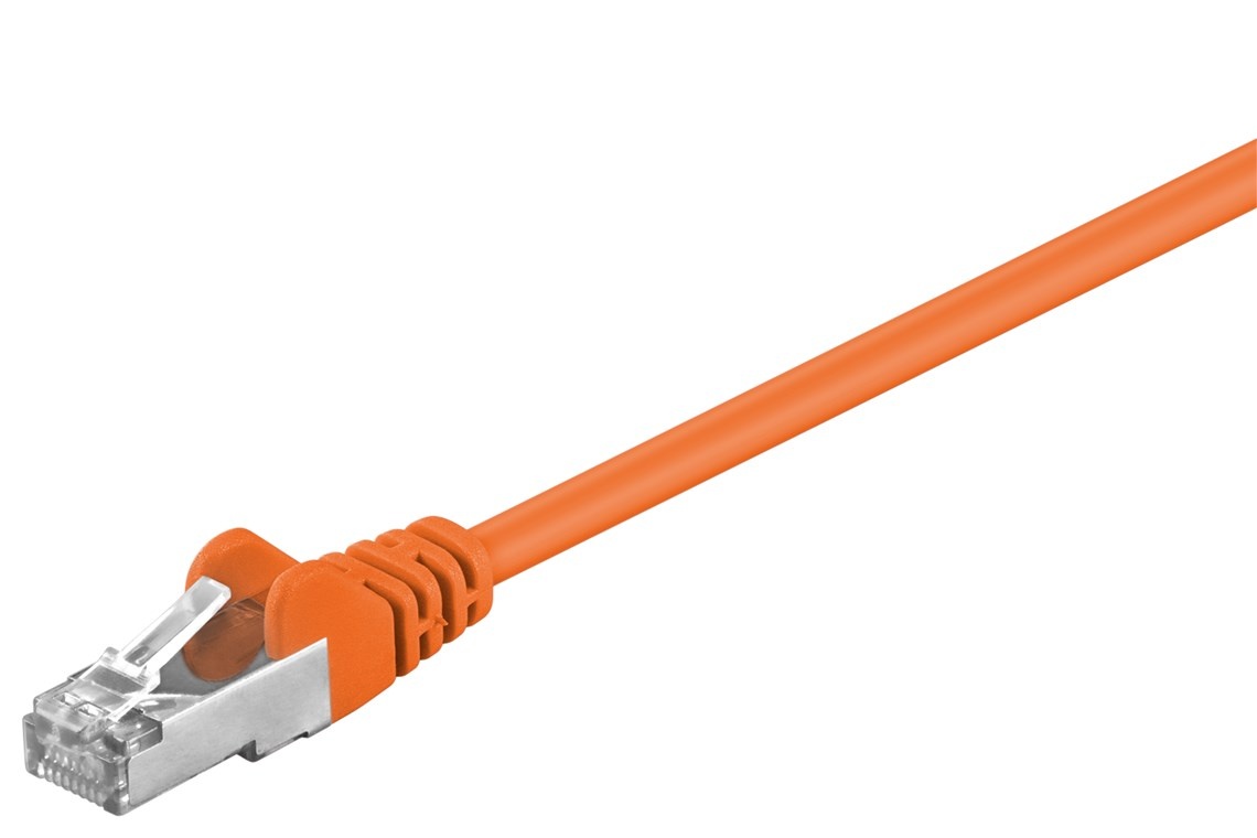 CAT 5e patchkabel, SF/UTP, oranje