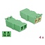 Delock Optical Fiber Coupler with laser protection flip LC Duplex female to LC Duplex female 4 pieces