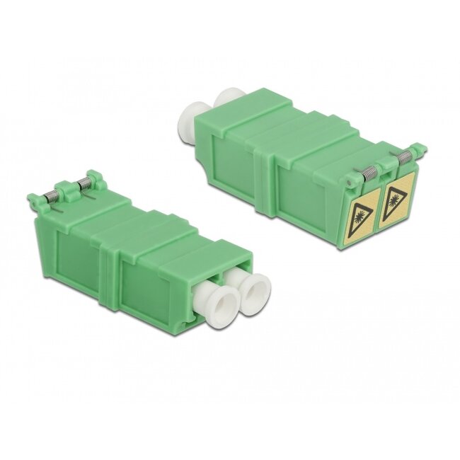 Delock Optical Fiber Coupler with laser protection flip LC Duplex female to LC Duplex female 4 pieces