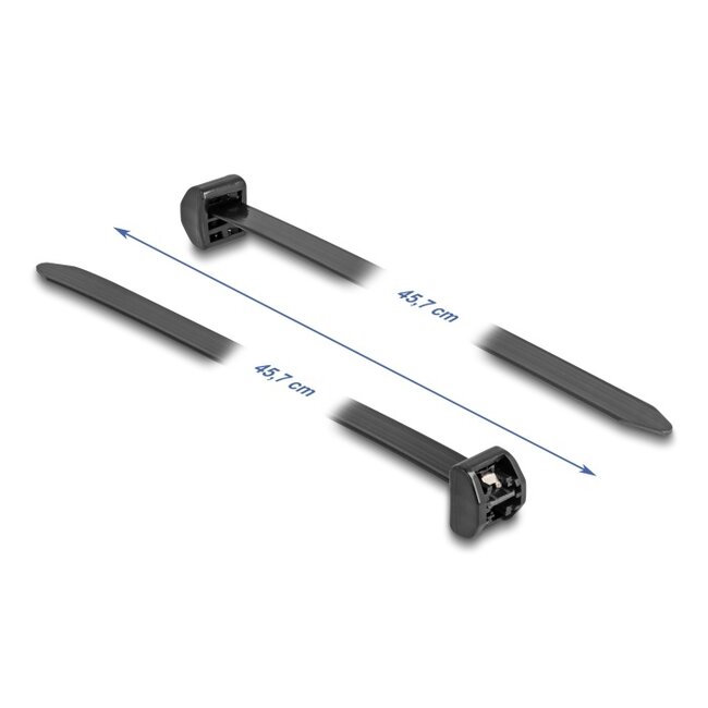 Delock Cable Tie with metal tab L 457 x W 12.7 mm 10 pieces black