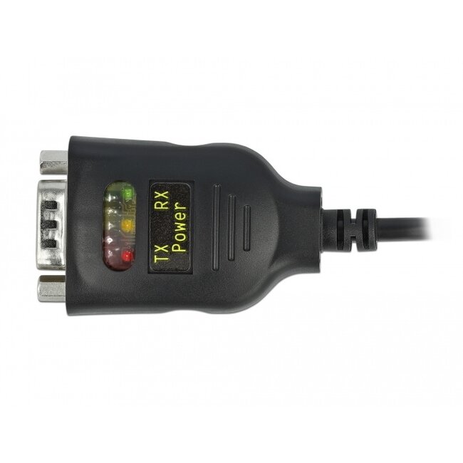 Delock Adapter USB Type-C™ to 2 x Serial RS-232 DB9 with 15 kV ESD protection