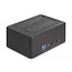 Delock USB Dual Docking Station for 2 x SATA HDD / SSD with Clone Function and Card Reader + additional USB Port