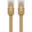 Goobay CAT 6 Flat Patch Cable, U/UTP, light brown 20 m