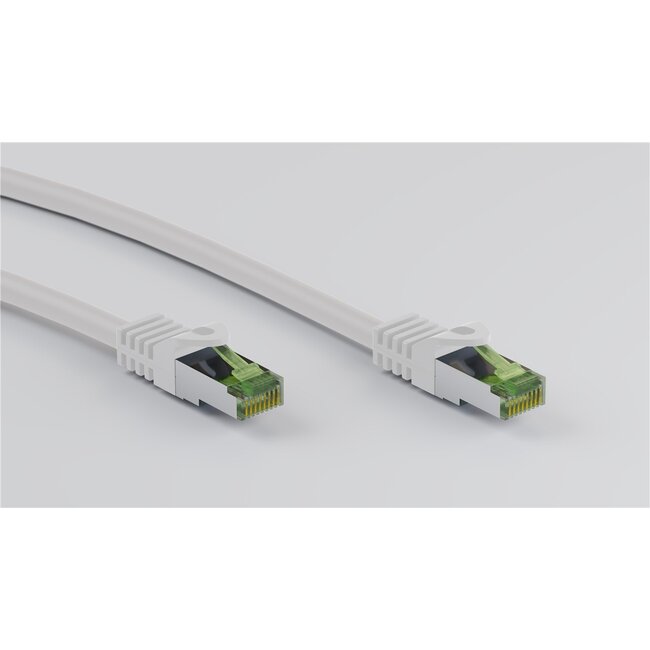 Goobay GHMT-certified CAT 8.1 S/FTP Patch Cord, AWG 26, white 0.5 m