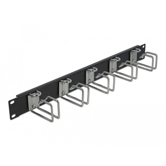Delock 19″ Cable Management Panel black
