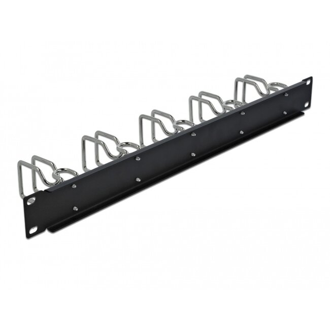 Delock 19″ Cable Management Panel black