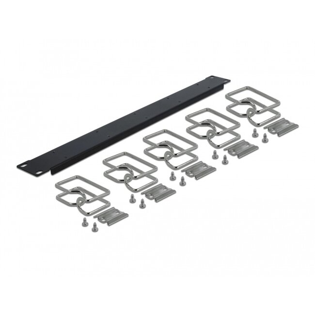 Delock 19″ Cable Management Panel black