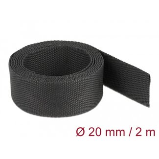 DeLOCK Delock Fabric heat shrink tube 2 m x 20 mm shrinkage ratio 2:1 black