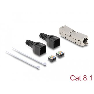 DeLOCK Delock RJ45 Coupler LSA to LSA with strain relief Cat.8.1 toolfree