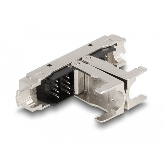 Delock RJ45 Coupler LSA to LSA with strain relief Cat.8.1 toolfree