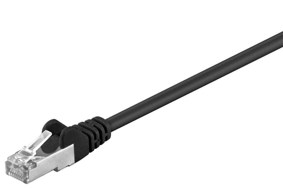 CAT 5e patchcable SF/UTP black 0.25 m