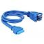 Delock Cable USB 3.0 pin header female to 2 x USB 3.0-A female stacked