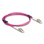 Delock Fiber Optical Cable with metal armouring LC Duplex to LC Duplex Multi-mode OM4 2 m