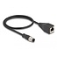 Delock M12 Adapter Cable D-coded 4 pin male to RJ45 female 50 cm