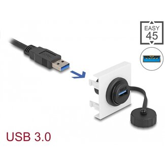 DeLOCK Delock Easy 45 Module SuperSpeed USB 5 Gbps (USB 3.2 Gen 1) USB Type-A female, 45 x 45 mm