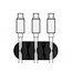 Delock Cable Holder with 5 feed-throughs self-adhesive Set 6 pieces black / white