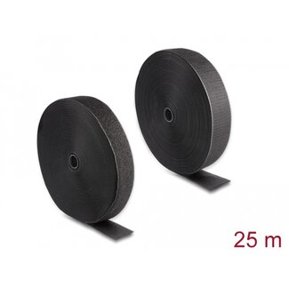DeLOCK Delock Heavy-duty Hook-and-Loop tape L 25 m x W 50 mm black