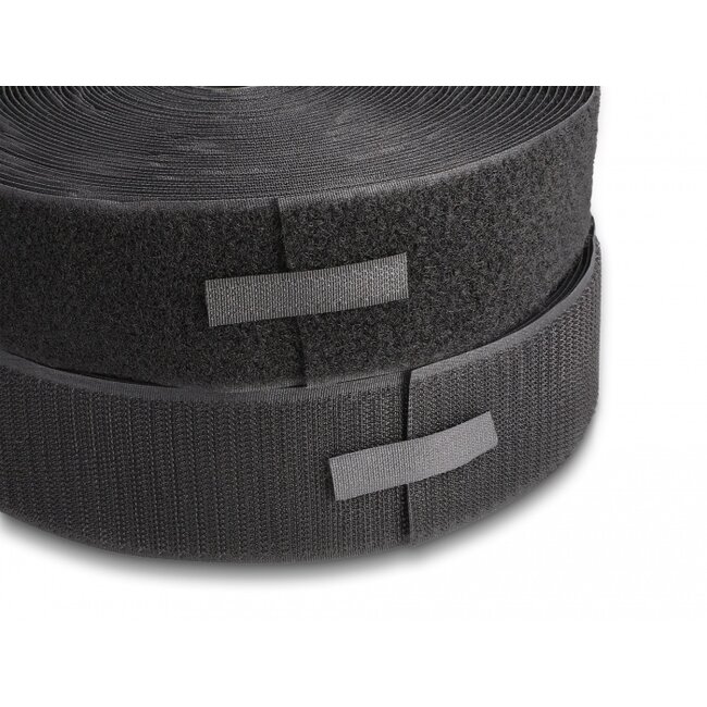 Delock Heavy-duty Hook-and-Loop tape L 25 m x W 50 mm black