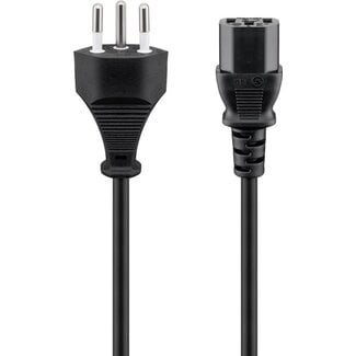 Goobay Goobay IEC Cord Switzerland, 2 m, Black