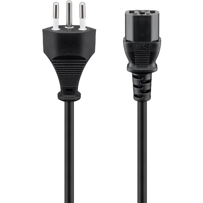 Goobay IEC Cord Switzerland, 2 m, Black