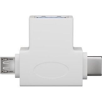 Goobay Goobay USB-A to USB 2.0 Micro-B T-Adapter (USB A 2.0), White