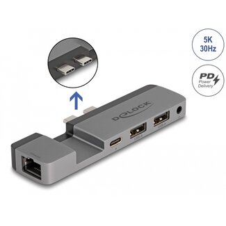 DeLOCK Delock Docking Station for MacBook Pro / MacBook Air Thunderbolt™ 4 with 5K Resolution / 100 W PD / 10 Gbps Hub / LAN / Audio