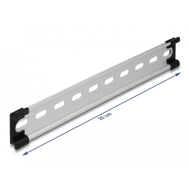 Delock DIN Rail 35 x 7.5 mm (25 cm) Aluminium