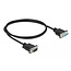 Delock Serial Cable RS-232 D-Sub9 male to female with narrow plug housing 1 m