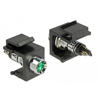 DeLOCK Delock Keystone LED green 6 V, black