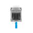 Delock Cable RJ45 plug to Keystone Module RJ45 jack Cat.6A 2 m black