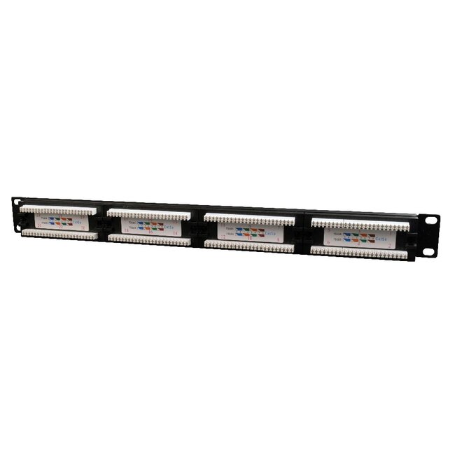 Cat5e 24-poorts patchpanel met kabelorganizer