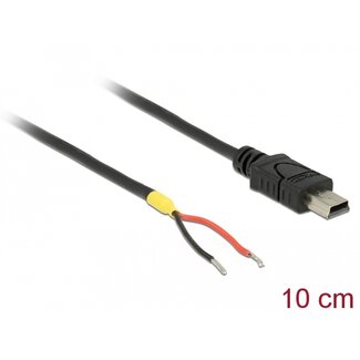 DeLOCK Delock Cable USB 2.0 Mini-B male > 2 x open wires power 10 cm Raspberry Pi