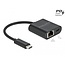 Delock USB Type-C™ Adapter to Gigabit LAN 10/100/1000 Mbps with Power Delivery port black