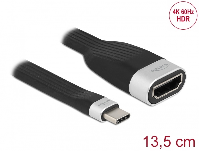 DeLOCK 86729. Snoerlengte: 0,135 m, Aansluiting 1: USB Type-C, Aansluiting 2: HDMI. Type verpakking: Polybag