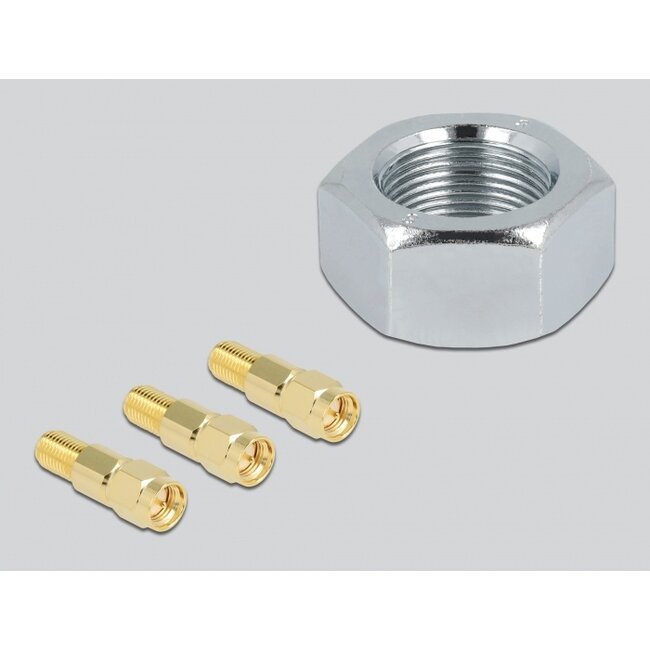 Navilock NL-400 Multiband GNSS 5G LTE-MIMO WLAN-MIMO IEEE 802.11 ac/a/h/b/g/n Antenna 5 x RP-SMA omnidirektional roof mount outdoor