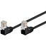 Goobay CAT 5e Patch Cable 2x 90° Angled, U/UTP, black 10 m