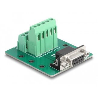 DeLOCK Delock D-Sub 9 pin female to Terminal Block for DIN rail