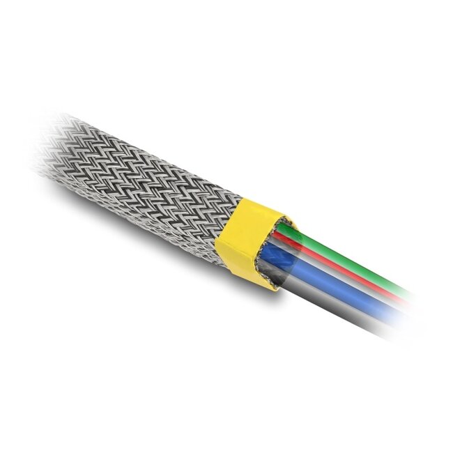Delock Braided Sleeve for EMI shielding stretchable 10 m x 20 mm