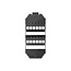Delock Optical Fiber Mounting for floor tank 12 port for SC Simplex / LC Duplex couplers black