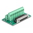 Delock D-Sub 25 pin female to Terminal Block for DIN rail