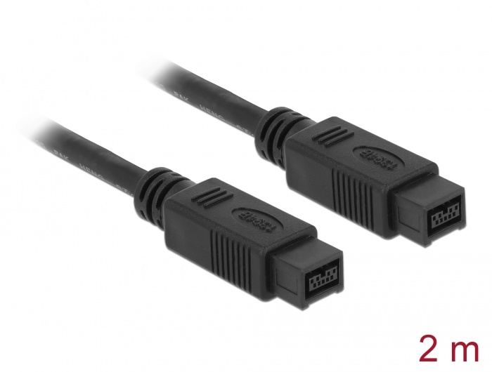 DeLOCK FireWire B/B, 2.0m. Kleur van het product: Grijs