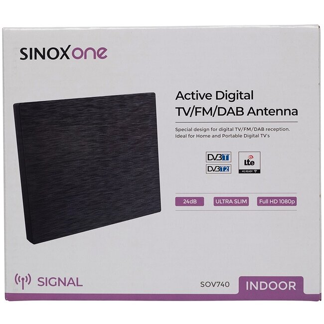 Sinox One Actieve Digitale DAB/TV/FM Antenne voor binnen