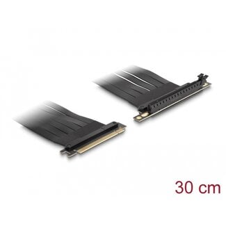 DeLOCK Delock Riser Card PCI Express x16 male to x16 slot 90° angled with cable 30 cm
